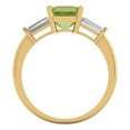 thumbnail image 4 of Three-Stone Engagement Ring for Women - 1.62ct Natural Peridot in 14K Yellow Gold Promise Ring, 4 of 6