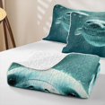 thumbnail image 4 of Erosebridal Ocean Manatee Twin Quilt Set, Sea Animal Twin Coverlet Set, Reversible 2 Pieces, 1 Bedspread and 1 Pillowcase, 4 of 7