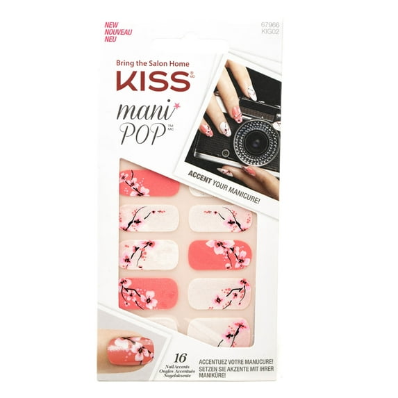 Kiss Salon MANI POP, 16 Nail Accents, Spam Session