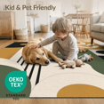 thumbnail image 4 of ODIKA 6'x9' Washable Area Rug Non-Slip, Chair-Friendly, Olive Mustard Geometric Abstract Bold Mid-Century Modern Art Design for Dining Room, Under Table, Office Décor, 4 of 7
