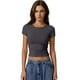 thumbnail image 5 of Camiseta QINSEN de cuello redondo con doble forro de verano para mujer, 5 of 6
