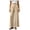 Beige, variant on LIaqionyy Pants for Women's Wide Leg Elastic Waist Casual Loose Lounge Vacation Pant Work Trousers with Pockets