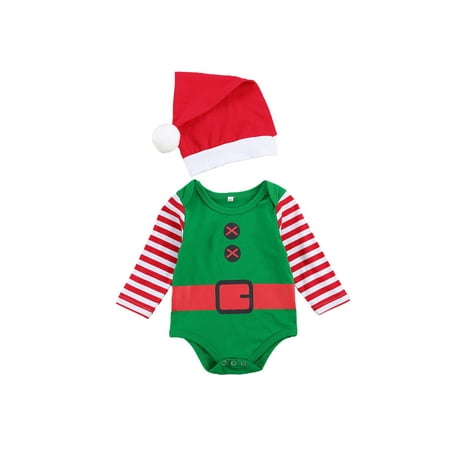 

Gupgi Christmas Infant Baby Boys Girls Jumpsuit Clothes Santa Outfits