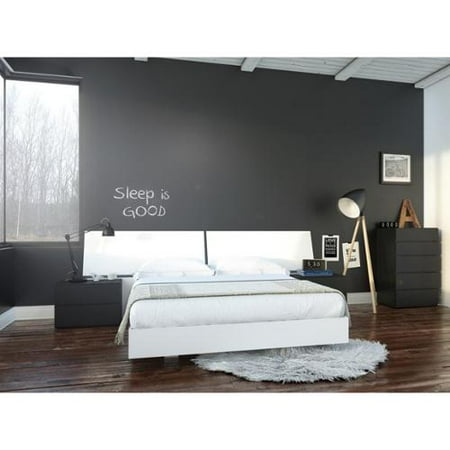 Nexera Melrose 5 Piece Bedroom Kit With Black 5 Drawer Dresser