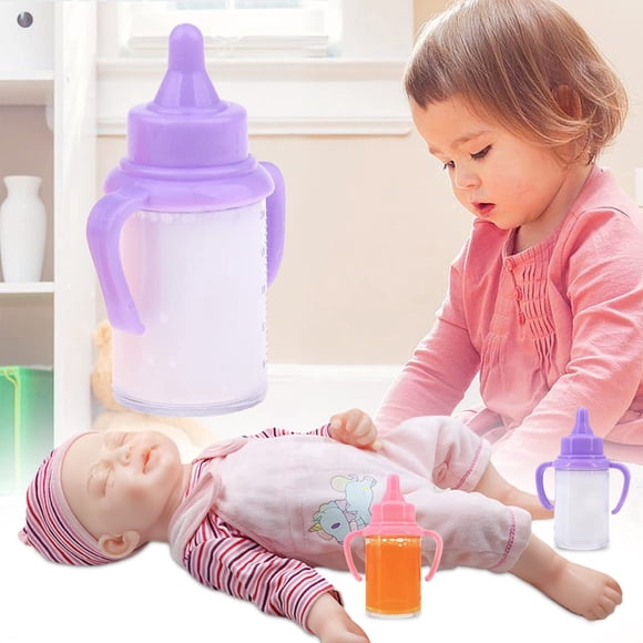 SIfdSeng Jouets pour Garçons d'Un An 2 Pcs Ensemble de Biberons pour Poupées Bébé Accessoire de Poupée Lait Disparaissant Jus Jeu d'Imitation Jouet pour Enfants 45 ml Jouets pour Garçons d'Un An à l'Extérieur