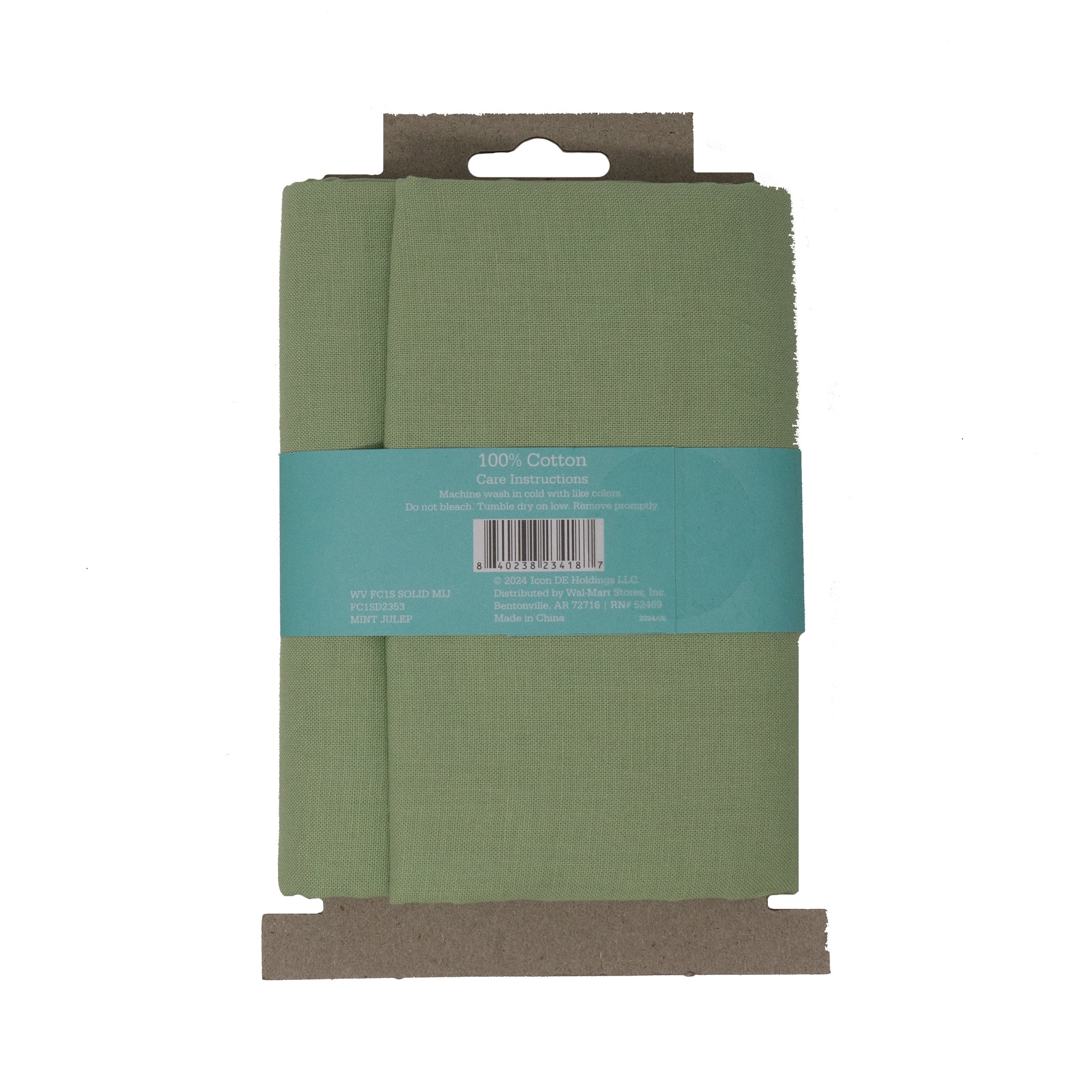 Waverly Inspirations 1 Yard Cut 100% Cotton Solids Fabric, Mint Julep, 44" Wide for Quilting & Sewing