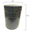 thumbnail image 2 of Livabliss Garden Stools - Faith Blue Ceramic Decorative Garden Stool - Global Indoor Outdoor Chinoiserie Decor - Patio Garden Room Furniture Piece (18"H x 13"W x 13"D), 2 of 8