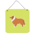 thumbnail image 1 of Collie Checkerboard Green Wall or Door Hanging Prints, 1 of 1