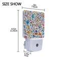 thumbnail image 4 of Yayeee LED Plug in Night Light for The Home with Auto Dusk to Dawn Light Sensors, 2 Pack, Doodle Pattern, 4 of 6