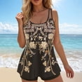 thumbnail image 2 of Women Tankini Swimsuits with Shorts - Two Piece Tummy Control Blouson Tankini,S-5XL, 2 of 9