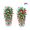 2PC-Multicolor, variant on Patriotic Decorations​ Hanging Flower Basket Cone Shape Red White Blue Blossoms Outdoor Porch Entryway Decoration Independence Day Celebration