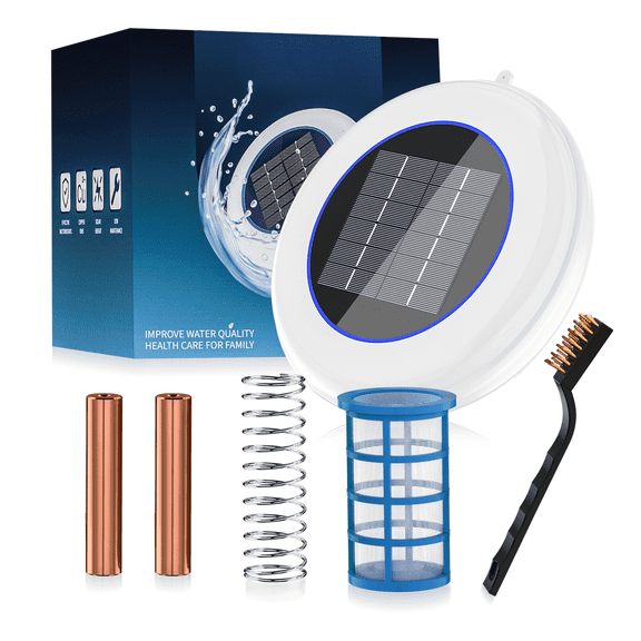 Solar Pool Lonizer, Floating Water Cleaner and Purifier for Fresh and Salt Water Pools & Spas