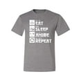 thumbnail image 2 of Wild Bobby, Eat Sleep Anime Repeat, Anime, Men Graphic Tee, Heather Grey, X-Large, 2 of 4