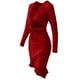 thumbnail image 5 of Vestido HUOGUO Fashion corto asimétrico sexy con cuello en V para mujer, 5 of 5