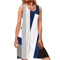 thumbnail image 2 of SMihono Robe d'Été Grande Taille pour Femmes 2023 Été Mode Bord de Mer Décontractée Imprimée Sans Manches à Col Rond, 2 of 6