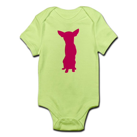 CafePress - Chihuahua Silhouette - Baby Light Bodysuit