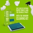 thumbnail image 4 of E-Cloth 2-Pack Window Cleaning Cloth - Streak-Free Glass & Mirror Cleaning Kit with Just Water, Glass Cleaning Cloth, Microfiber Towel Kit for Windows, Car Windshield, Mirrors - Winter Green, 4 of 8