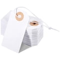 thumbnail image 1 of LOVEVER 100 Pack Blank Tags with Elastic String Marking Hang Attached Reinforced Hole Writable 2.75x1.37Inch, 1 of 6