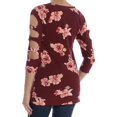 thumbnail image 2 of CRAVE FAME $34 Womens New 1337 Pink Floral Cut Out  Long Sleeve Top M B+B, 2 of 2