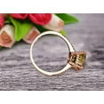 thumbnail image 4 of 7mm Cushion Cut 1.80 Carat Champagne Diamond Moissanite Engagement Ring Rose Gold 10k Basket Design Claw Prong Art Deco, 4 of 5