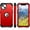Red, variant on iPhone 13 Case 6.1", Slim Hybrid Heavy Duty Rugged Defender Armor Cover Shockproof Anti-Scratch 3 In 1 Silicone Bumper Hard PC Back Case for Apple iPhone 13 6.1", Black