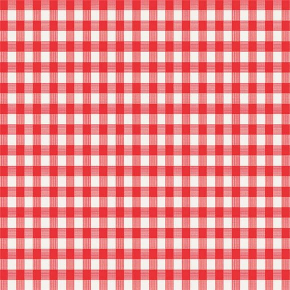 52 x 52 in. Red & White Checkered Plastic Tablecloth