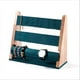 thumbnail image 4 of Exhibidor de joyas de 3 niveles, organizador vertical para pulseras y cabello. Franela Verde, 4 of 9