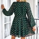 thumbnail image 5 of Vestido largo de Manga larga Nikou con escote en V para mujer, 5 of 7