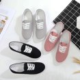 thumbnail image 2 of Zapatillas de lona para mujer con cordones y parte superior baja, tenis casuales ligeros, 2 of 5