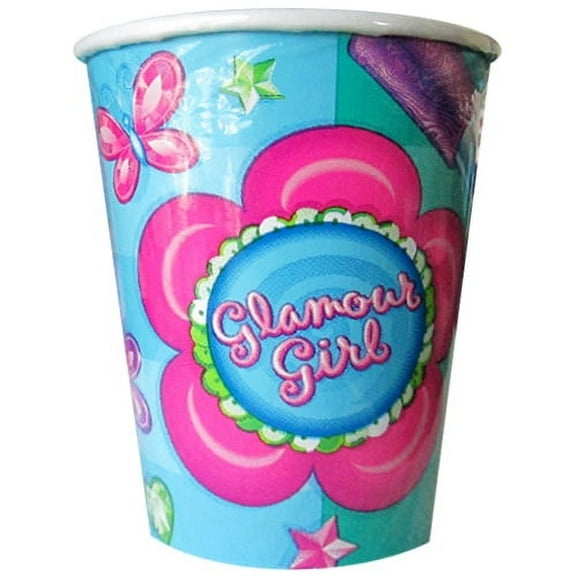 Various Glamour Girl 9 Oz Paper Cups, Set of 8
