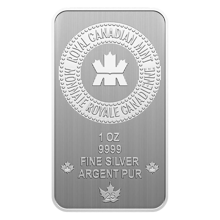 1 oz Royal Canadian Mint RCM Silver Bar .9999 Fine (Proudly 1 oz Royal Canadian Mint RCM Silver Bar .9999 Fine (Proudly