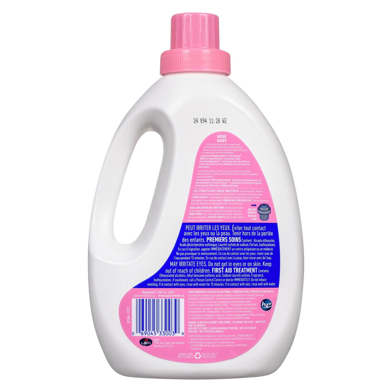 La Parisienne Baby Laundry Detergent 1,52L, 1.52L