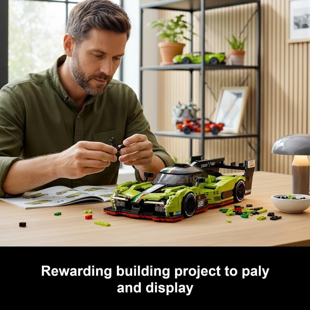 Le CS63 Hypercar Model Building Set, 1:16 Scale Model Car Kit for Adults, Build and Display Hybrid Race Car Replica for Home or Office Décor, Gift for Motorsport Fans, (1186PCS, A-Y26003)