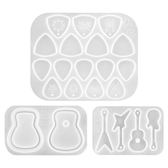 Guitar Mold Pick Resin Silicone Picks Molds Plectrums Epoxy Triangle Finger Casting