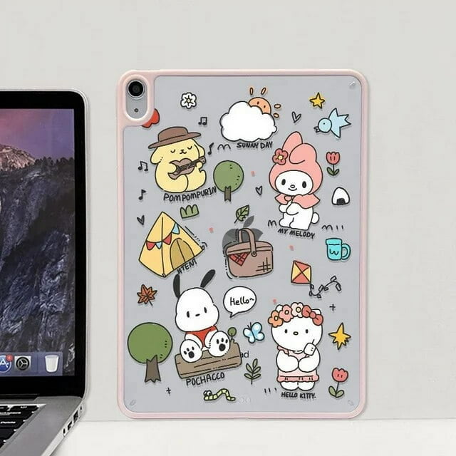 Sanrio Hello Kitty Cute Cartoon Print Tablet Case Ipad Pro 11 12.9 Transparent Cover Less IPad 2022 2020 10.2 Acrylic Air 5 4 3