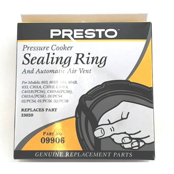 09906, Pressure Cooker Sealing Ring Gasket Fits Presto 01/CAA12H Models