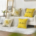 thumbnail image 2 of Home Sweet Home Spring Summer Flowers Yellow Throw Pillow Covers, 20 x 20 Inch Cushion Case for Sofa Couch Set of 4, 2 of 6