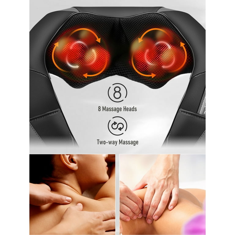 MaxKare Shiatsu Neck Shoulder Massager Electric Back Massage with Heat  Kneading Massage for Shoulder, Legs, Use in Office and Home 