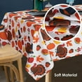 thumbnail image 2 of Rectangle Fall Tablecloth 60x120 inch Pumpkins & Turkeys- Washable Wrinkle Resistant Thanksgiving Tablecloth for Fall/Harvest Dinner Party Banquet Holiday Table Cover 130GSM, 2 of 6