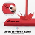 thumbnail image 4 of for Samsung Galaxy S21 FE 5G Phone Case Liquid Silicone Grip, Cute Thin Slim Soft Rubber TPU Plain Smooth Gel Cover for Women Girl Aesthetic Design, Matte Solid Protective & Shockproof, Red, 4 of 14