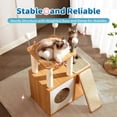 thumbnail image 2 of Made4Pets 35" Extra Tall Cat Tree Heavy Duty Condo with Scratch Post and Ramp, 2 of 9