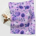 thumbnail image 6 of Yiaed Violet Print Dog Blankets-Cat Blanket Washable for Couch Protection,Puppy Blanket, Soft Plush Reversible Throw Furniture Protector-Large, 6 of 8