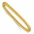 thumbnail image 5 of Auriga Fine Jewelry 14K Yellow Gold Polished Square Twisted Bangle for Women, 5 of 6