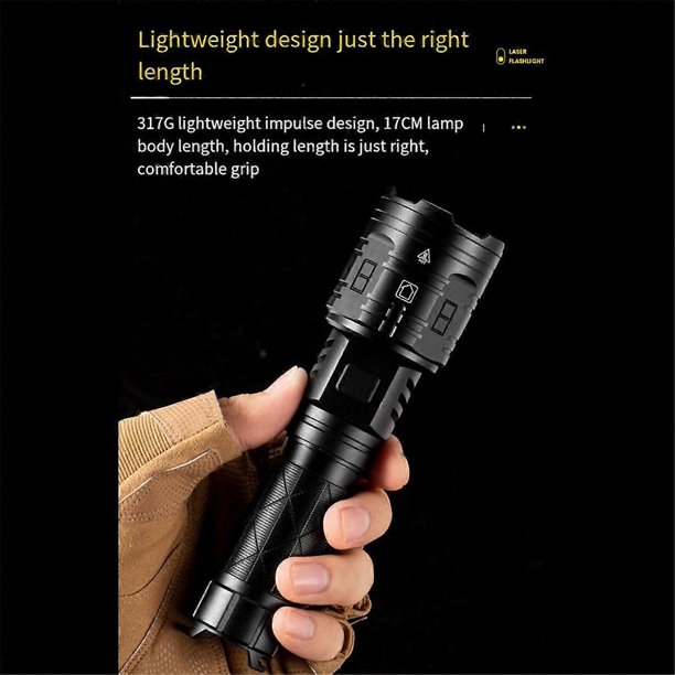 Rechargeable Flashlights High Lumens, Powerful Tactical Flashlights, 5 Modes LED Flashlight Adjustable A