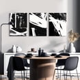 thumbnail image 3 of 3 Panels Black and White Abstract Canvas Wall Art Prints Black White Ink Painting Modern Art Prints for Living Room Bedroom Décor 12"x16", 3 of 5