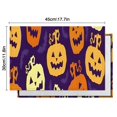 thumbnail image 5 of Purple Halloween Jack Lanterns Summer Placemats Table Placemats Set Of 6-Linen Kitchen Washable Placemats Table Mats 11.8"x17.7" Non-Slip Heat Resistant, 5 of 5
