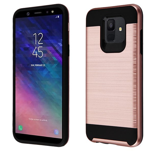 Samsung Galaxy A6 18 Model Phone Case Protective Shockproof Brushed Hybrid Rubber Rugged Cover Rose Gold Slim Phone Case For Samsung Galaxy A6 Walmart Com Walmart Com