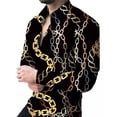 thumbnail image 1 of Camisa De Manga Larga Estampada Digital 3d Para Hombres, 1 of 3