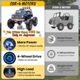 thumbnail image 3 of Joyracer Chevrolet Cheyenne 4WD 24V Ride Ons, Electric Cars for Kids, 2 Seater Power Truck Wheels, Toy Gift with Remote, Bluetooth, USB, LED Lights, Blue, 3 of 13