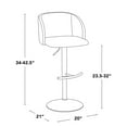 thumbnail image 3 of LumiSource Fran Adjustable Barstool - Set of 2, 3 of 10